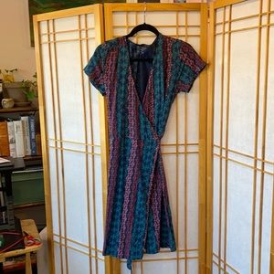 Large pact organic cotton wrap dress